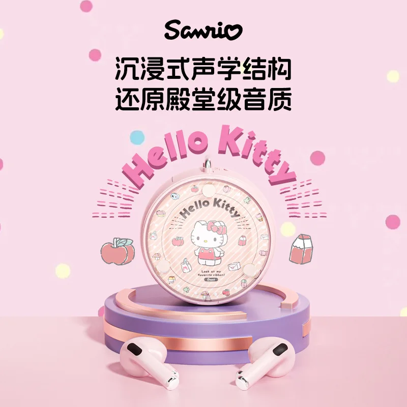 2024 New Sanrio Rotate Earclip Smart Bluetooth Earbuds Cute Girl Student Fashion Cinnamoroll Hellokitty Gifts To Friends