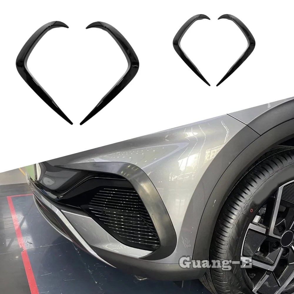 

For BYD ATTO3/Yuan Plus 2022 2023 2024 Car Front Blade Trim Fog Light Eyebrow Cover Decoration Frame Auto Exterior Accessories