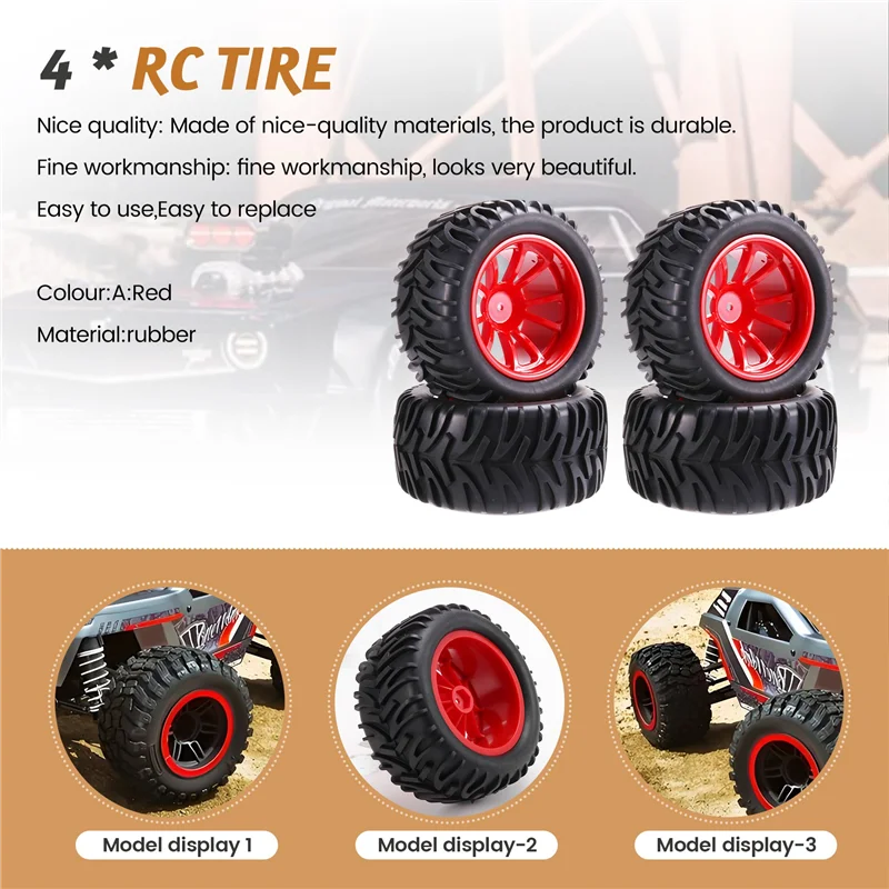 

INLIG-128MM 1/10 RC Monster-Truck Багги-шина Шина Колеса Пенопластовые вставки 12 мм Шестигранные для Traxxas/Arrm/Redcat/HSP/HPI/Tamiya/Kyosho