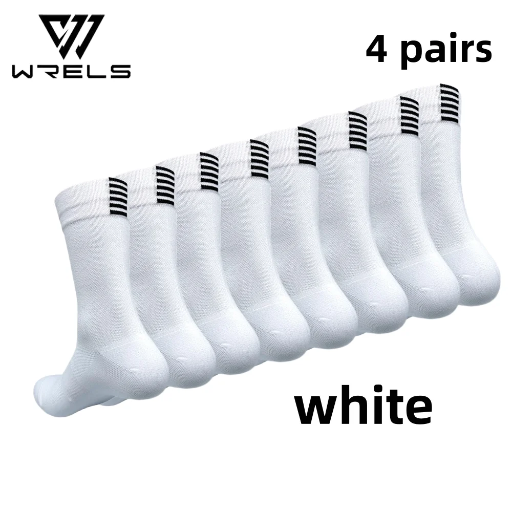 4 pairs Cycling Socks Running Quick Dry Medium Cylinder Men and Women Sports Fitness in the Tube