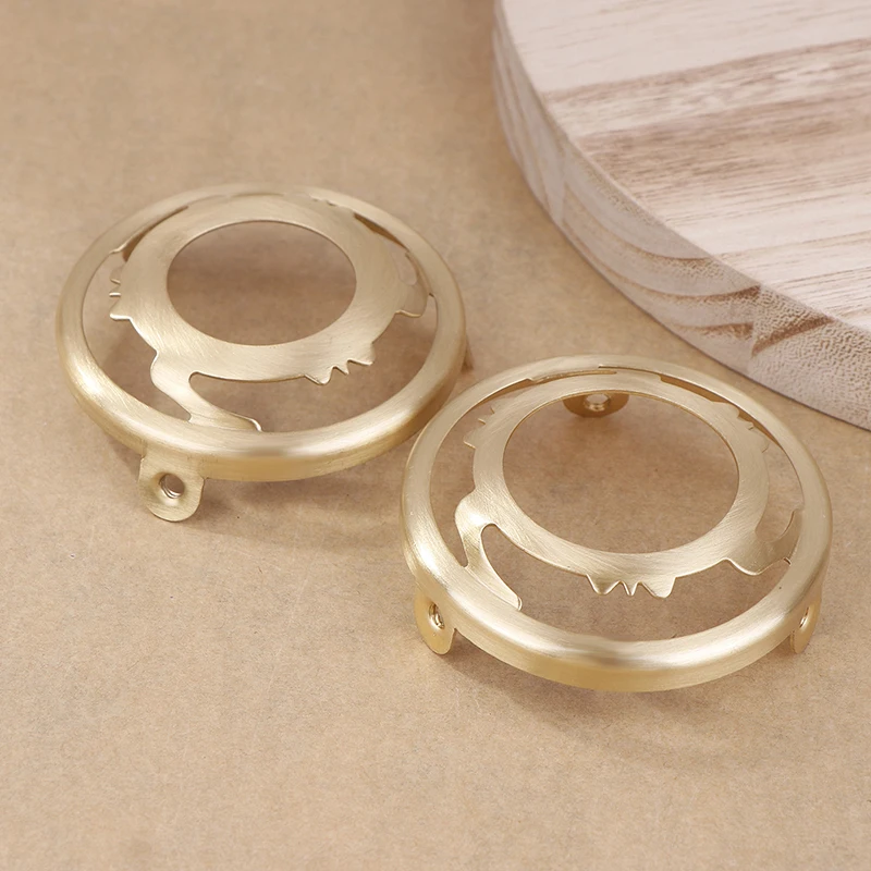 【New】1Pc Light Socket Brass Three Holes Ring E27 E14 Screw Lampshade Fixed Ring Holder Shade And Socket Connecter