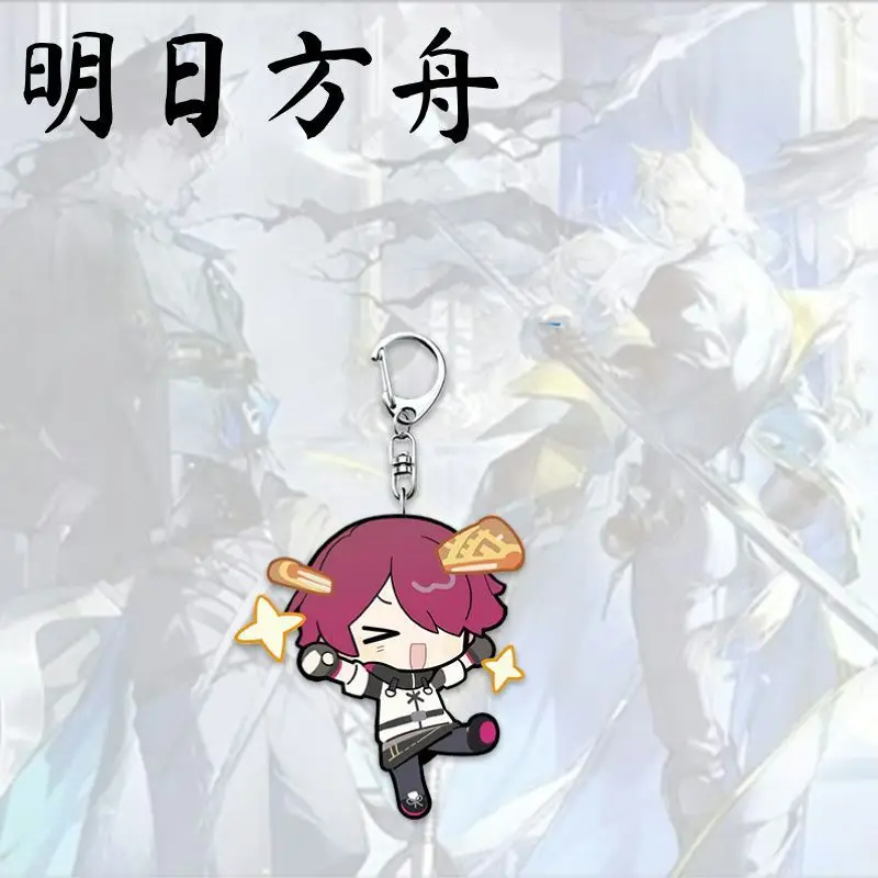 6 個アニメ Arknights キーホルダー漫画アーミヤ Kal'tsit アクリルペンダントキーリングジュエリーバックパック装飾車のキーチェーン