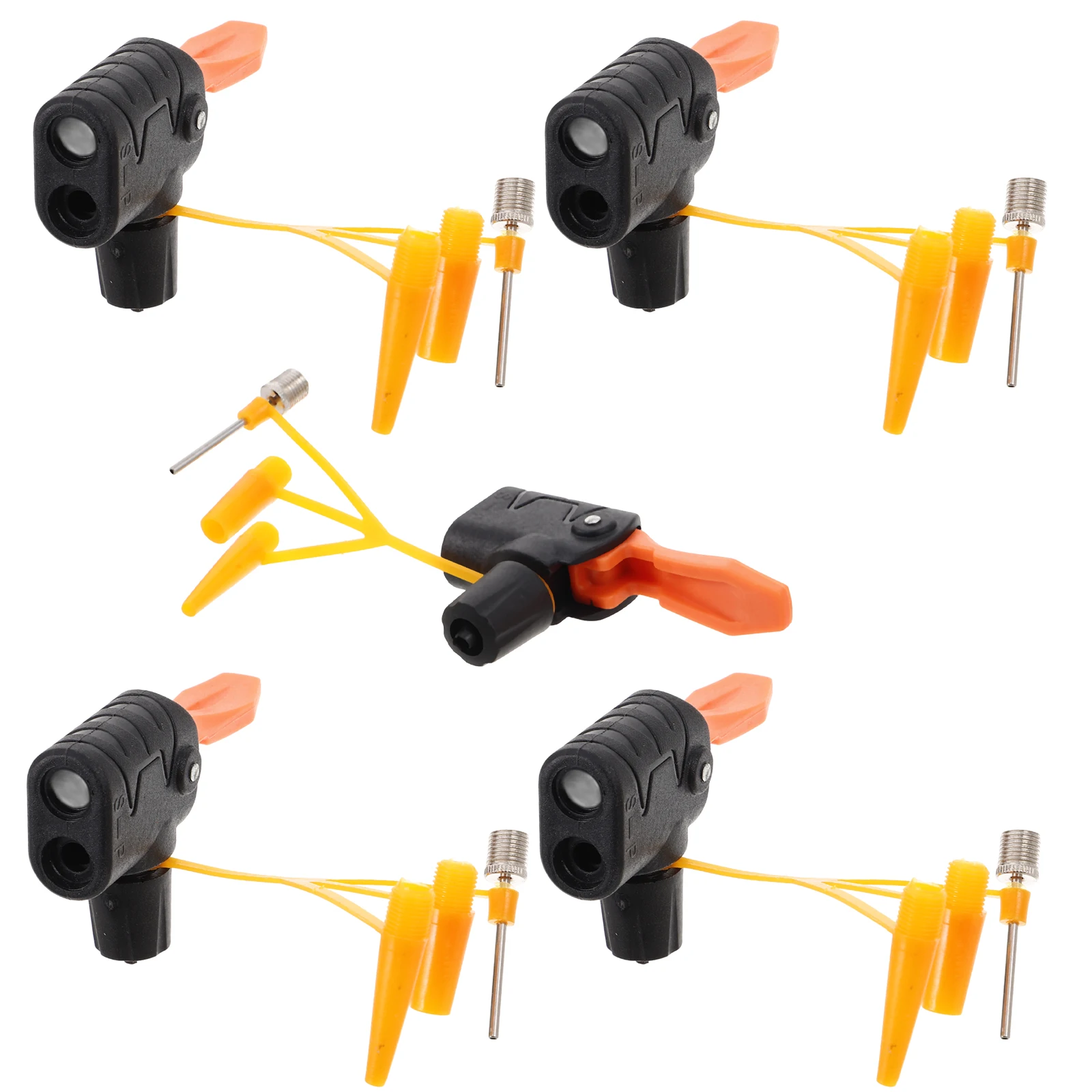 

5pcs Bike Air Nozzle Selfswitching Universal Adapter for Tires Dual Function Leakproof Compatible Valve Bike Pump