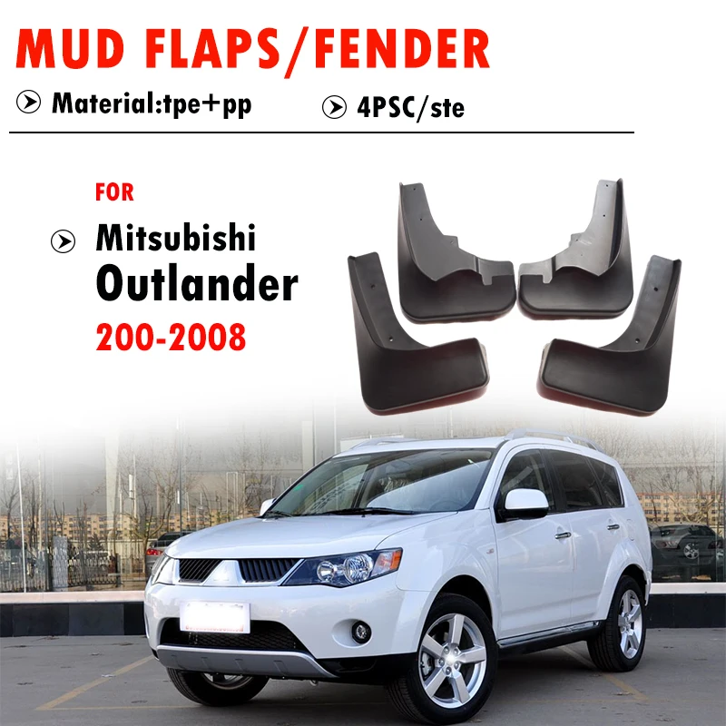 

For Mitsubishi Outlander Mudguard Fender Mud Flaps Guards Splash Mudflaps Car Accessories Front Rear 4pcs 2007 2008