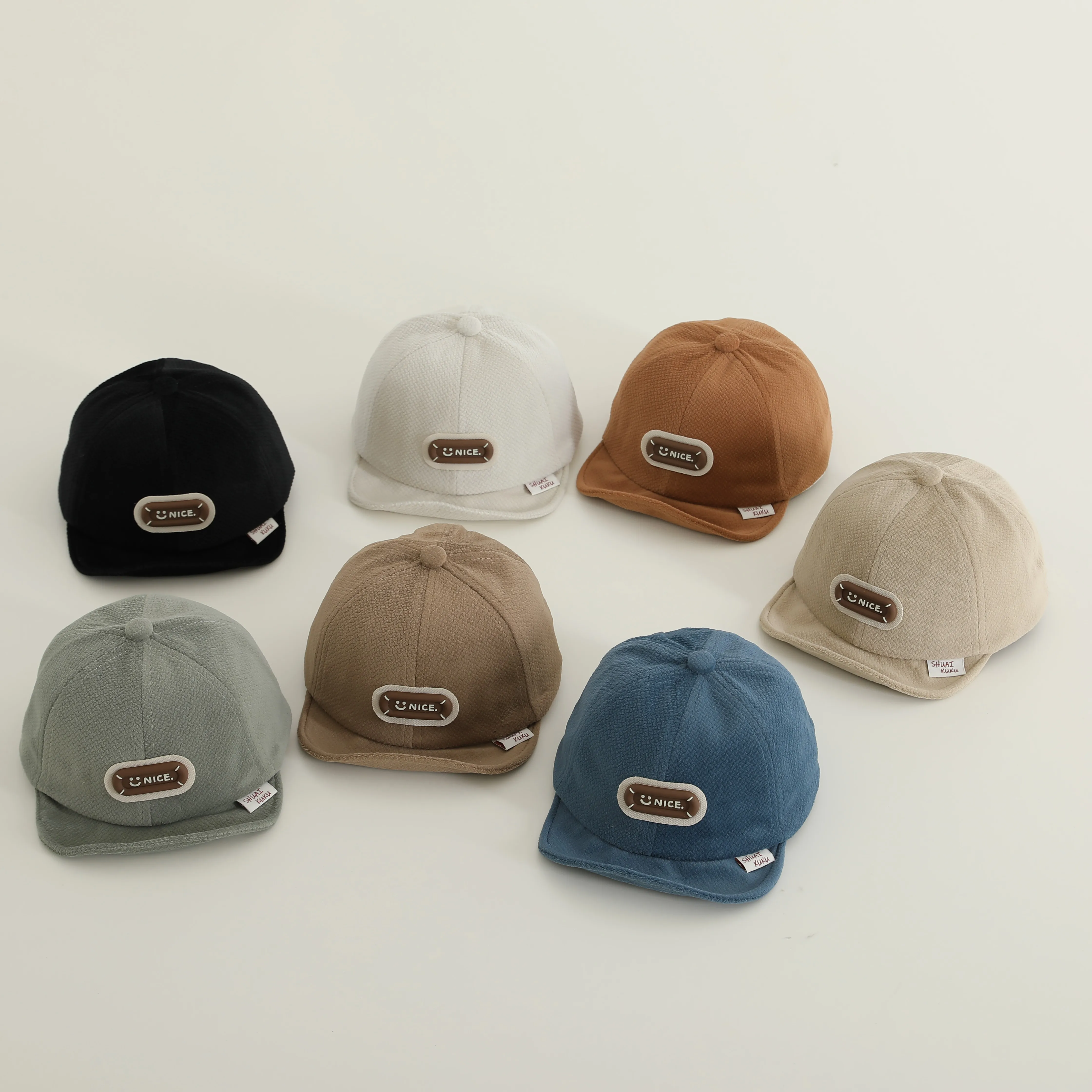 

Solid Color Letter Baby Baseball Cap Winter Warm Kids Peaked Hat Korean Soft Brim Adjustable Toddler Boy Girl Sun Hats
