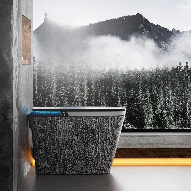 Retro imitation stone new Chinese smart toilet hotel home automatic voice intelligent integrated