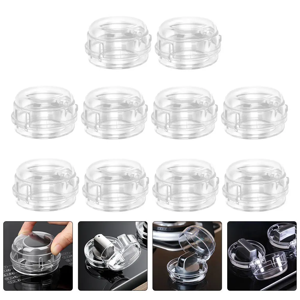 

10Pcs Gas Stove Knob Covers Child Safety Protection Lock Heat Resistant Kitchen Protective Cover Prevent Babies Pets Accidental