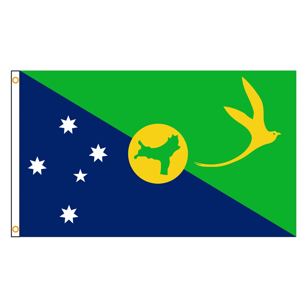 3x5 Ft Territory of Christmas Island Flag Vivid Color and Fade proof Flags of Australia Polyester with Brass Grommets 3 X 5 Ft