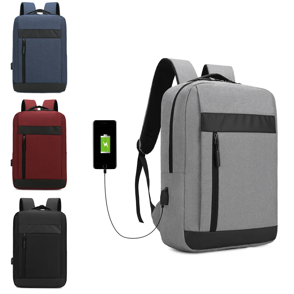 Europe and the United States business commuter men's bag laptop bag with USB multi-function backpack large capacity backpack.