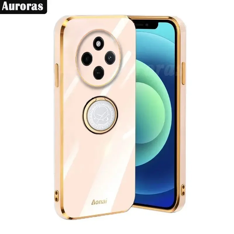 

Luxury Plating TPU Case For Redmi 14C 14 13C 4G Cover With Ring Holder Redmi 13C 13 14C4G