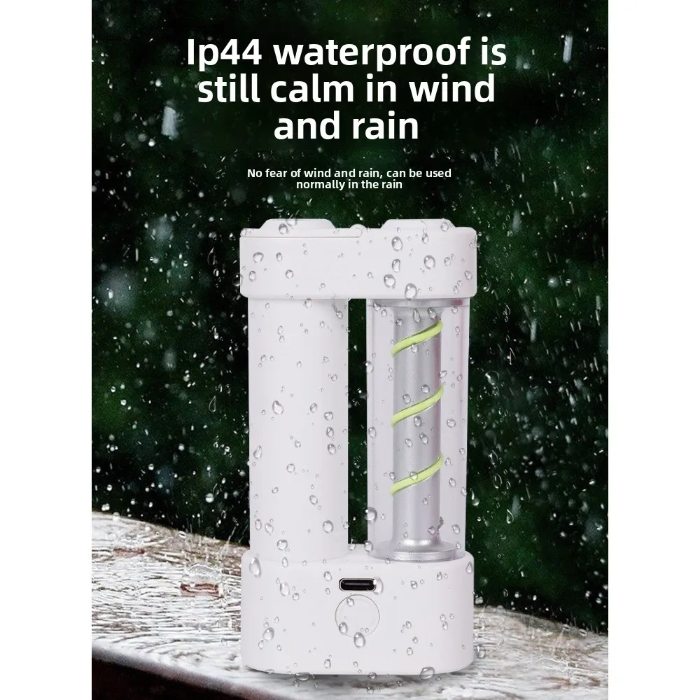 Flexible Filament Camping Light  360 Adjustable RGB Tent Lamp with Remote Control Portable Hiking Backyard Emergency Use