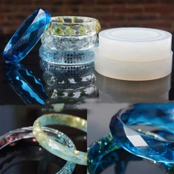 SNASAN Diamond Surface Bracelet Silicone Mold Jewelry Mold Handmade Tool DIY Epoxy Resin Casting Silicone Moulds Handmade