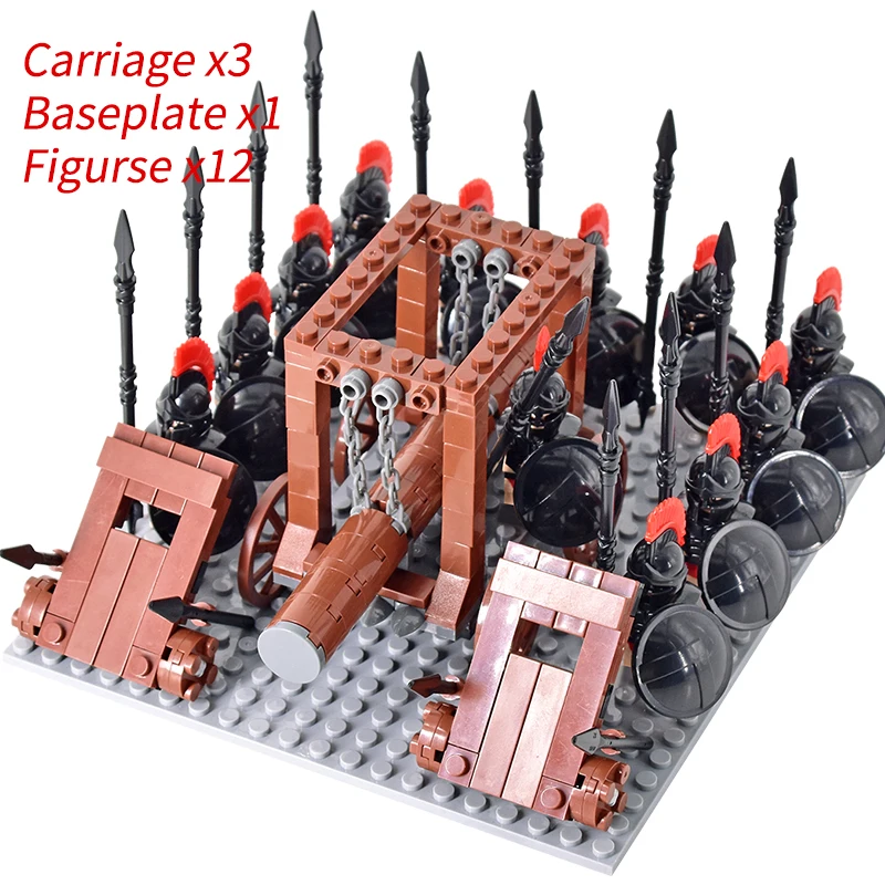 Medieval Knights Siege Engines mini Action Figures Building Blocks Roman Chariot Soldier Bricks Toys for Children XMAS Gifts