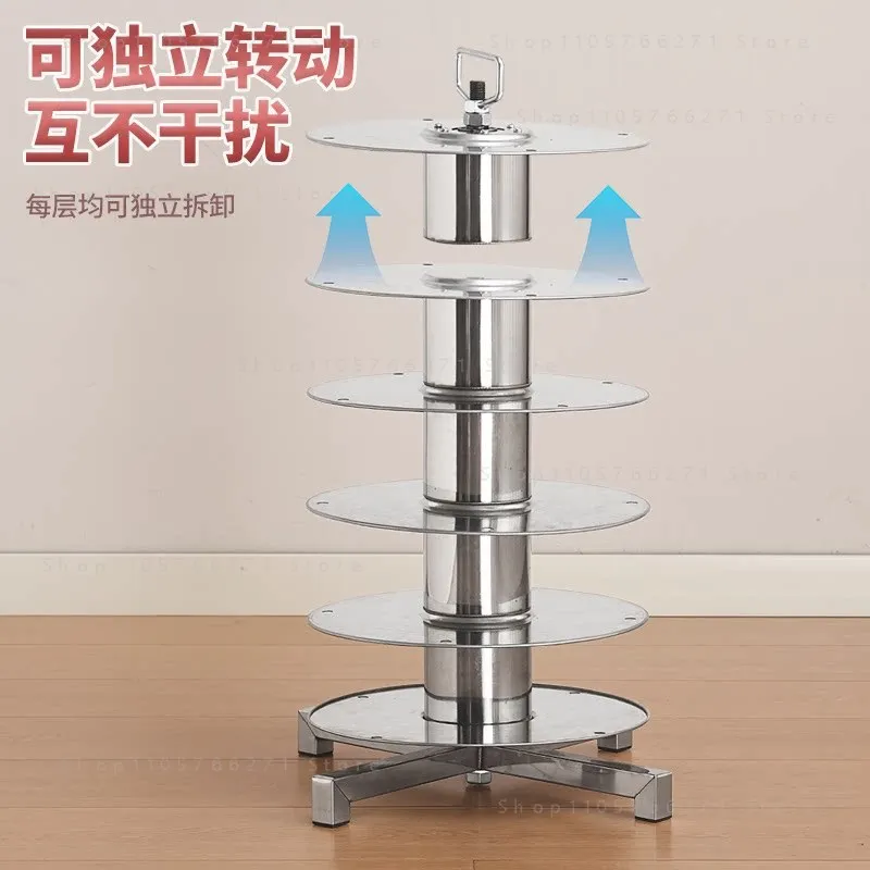 Wire Dispenser Tool, 5-Layer Galvanized Cable Spool with Guide Ring, Speed Control Cable Payoff Stand