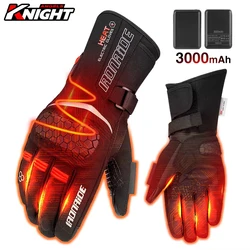 Heated Gloves Battery Powered Winter Thermal Motorcycle Heating Gloves Riding Waterproof Guantes Para Moto Touch Screen