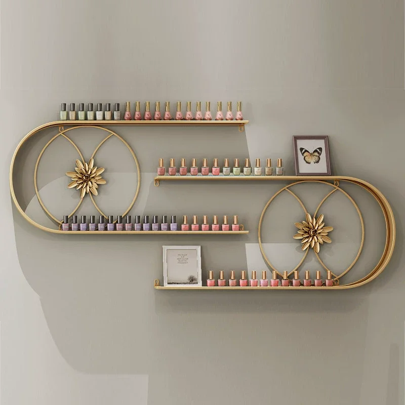 

Nail Salon Display Rack Nail Polish Gel Rack Wall-Mounted Wall Shelf U-Shaped