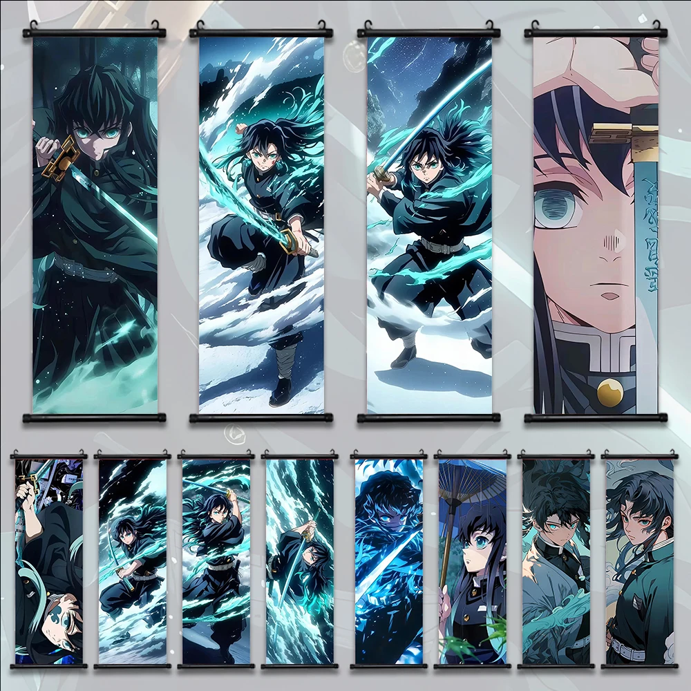 

HD Demon Slayer Muichiro Tokito KId Canvas Prints Anime Art Scroll Wall Hanging Home Decor Gifts Bedroom Living Room Decoration