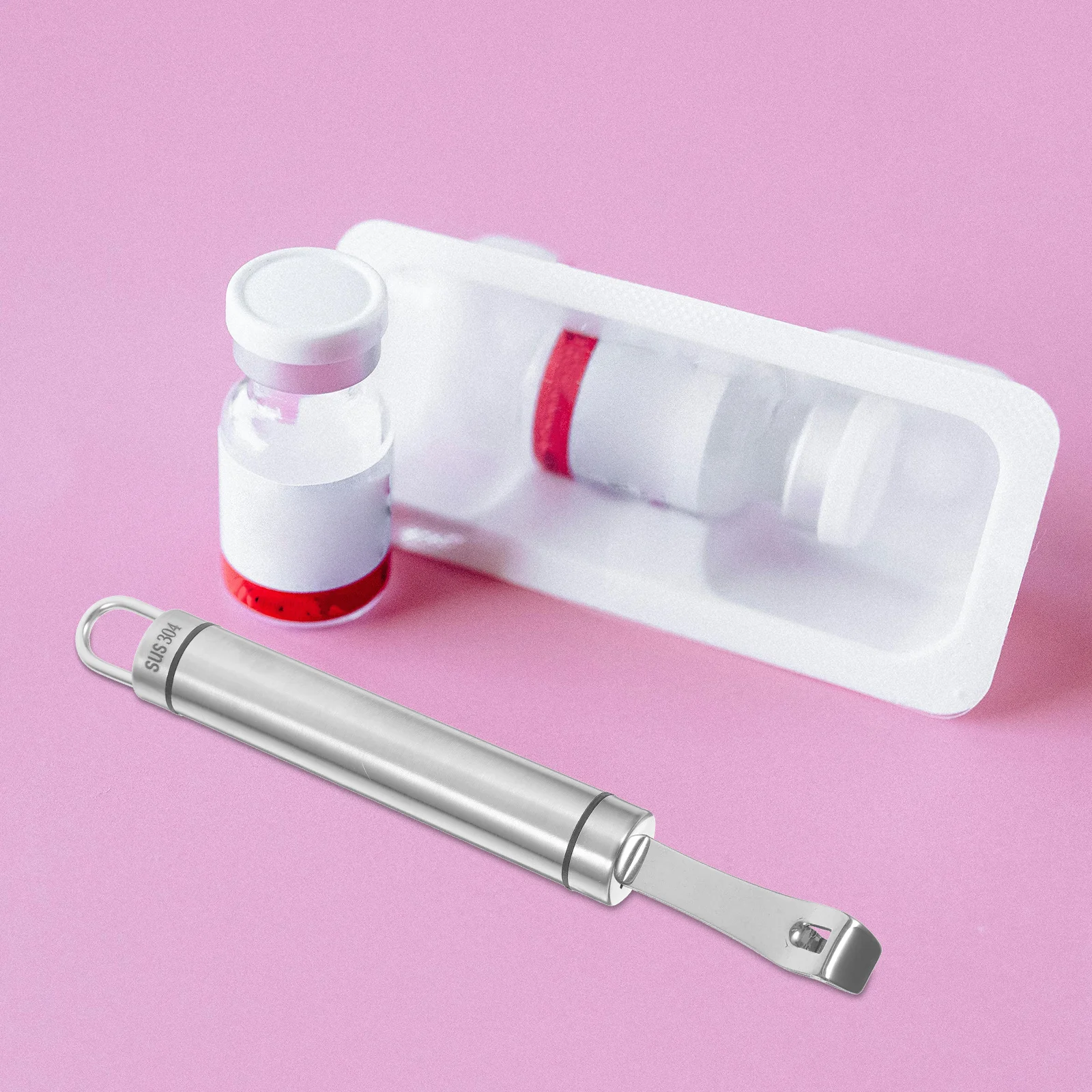 

Stainless Steel Vial Opener Compact Lightweight Ergonomic Glass Bottle Opening Tool Medical Nurses Pharmacists Accessory