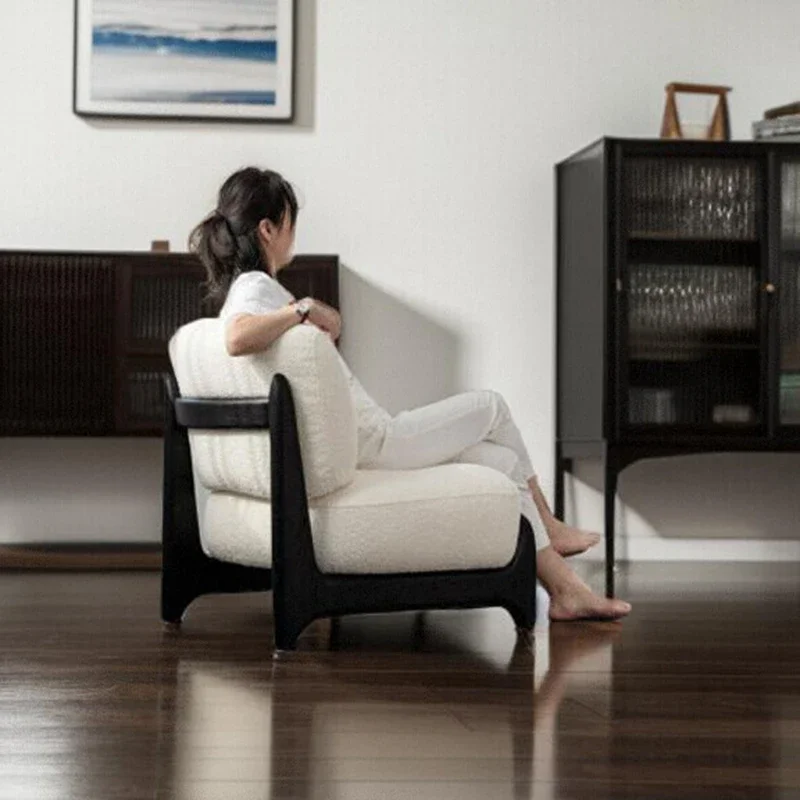 غرفة المعيشة المتنقلة الداخلية كرسي صالون تجميل كراسي الفندق في الهواء الطلق مسند الظهر كرسي أريكة هزاز القراءة مريح كسول الأثاث #4