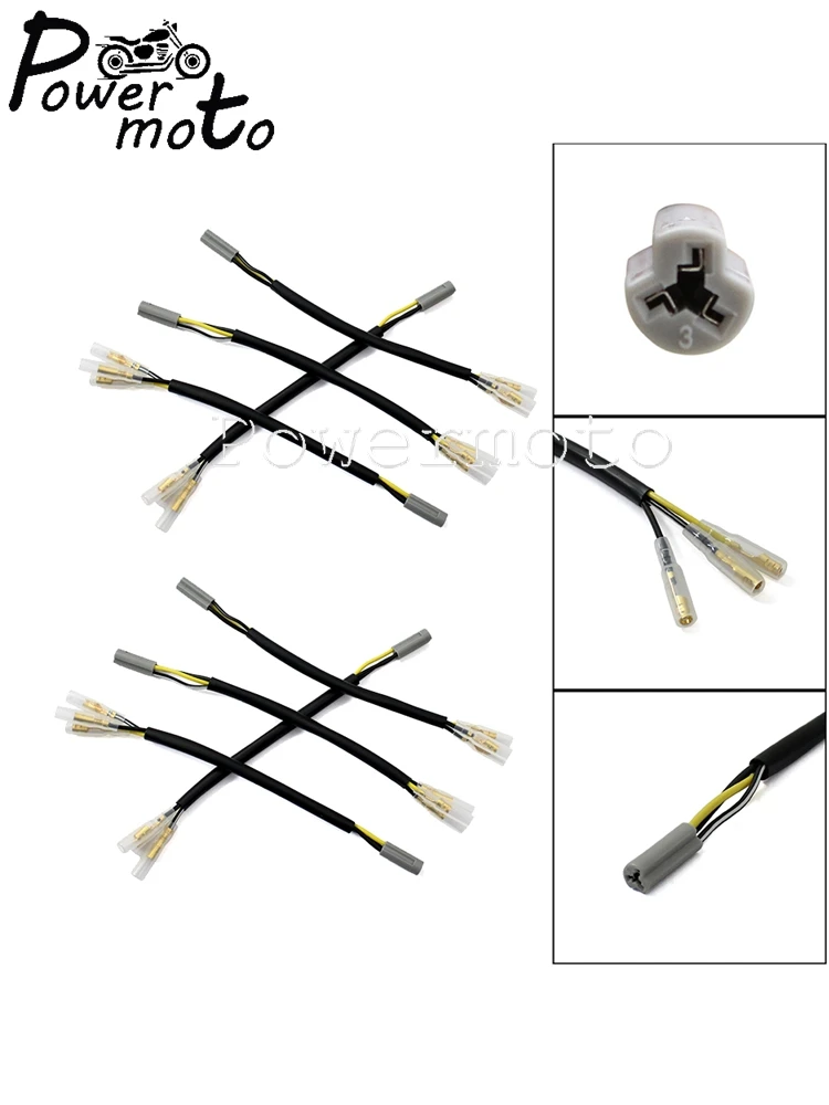 Turn Signals Wiring Plug Adapter Lead & Indicators Spacer Gasket For Yamaha YZF R1 R3 R6 R15 R25 MT03 MT07 MT09 MT25 MT 03 09 10