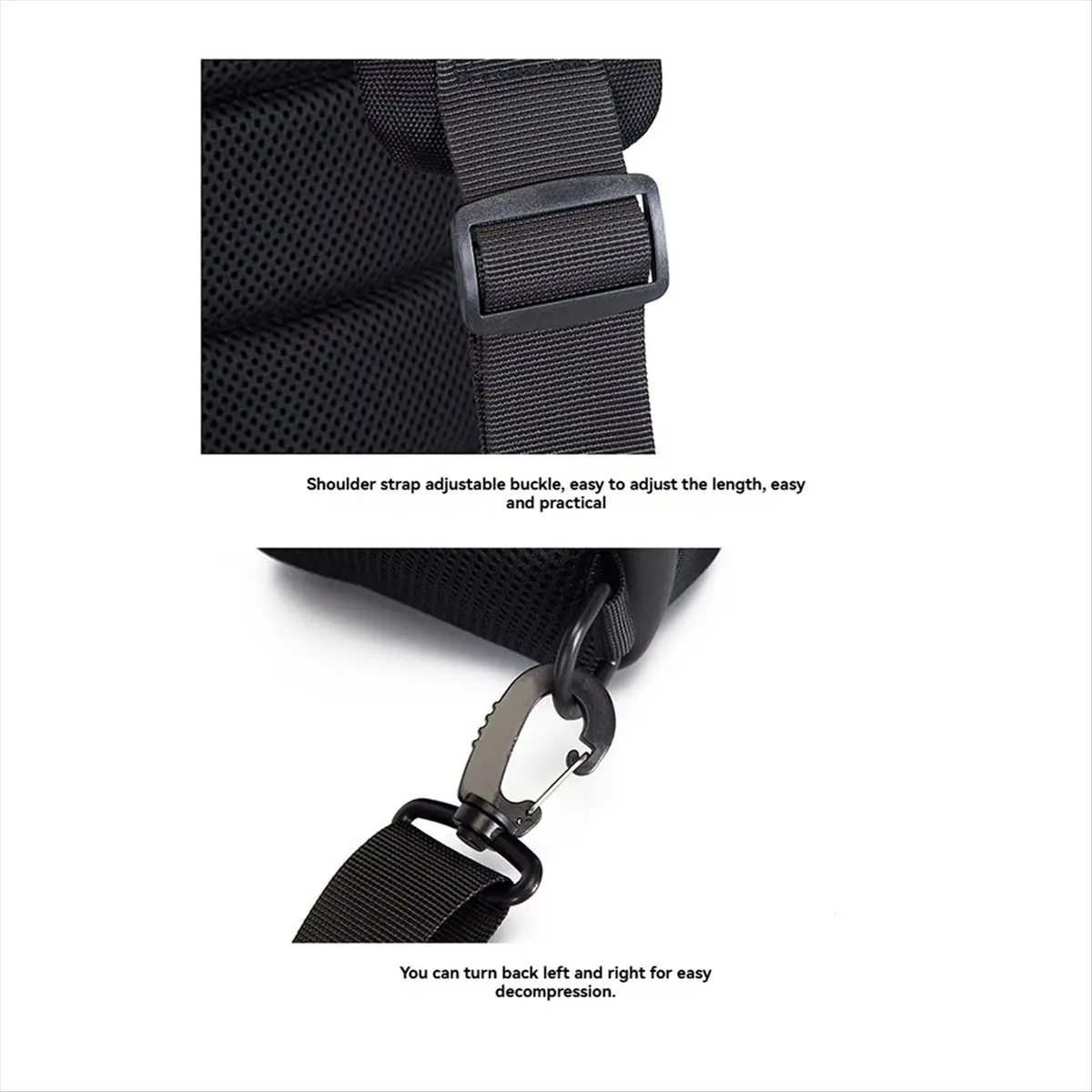 

Pleased- Waterproof USB Charging Anti-Theft Crossbody Bag with Lock, Portable Chest Pouch Backpack Blue