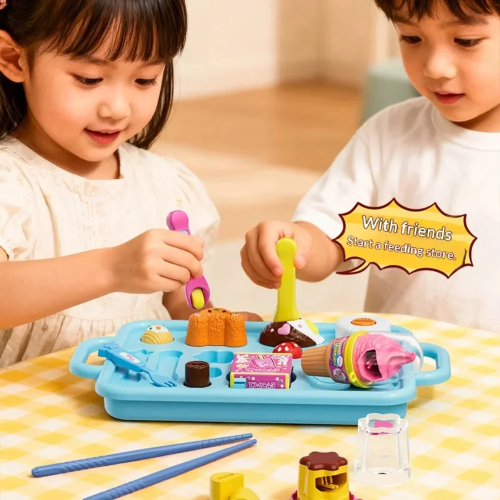 Strawberry Pudding Feeding Toy Set for Girls Children's Pretend Play Jelly Making Kit Educational Role-playing Game