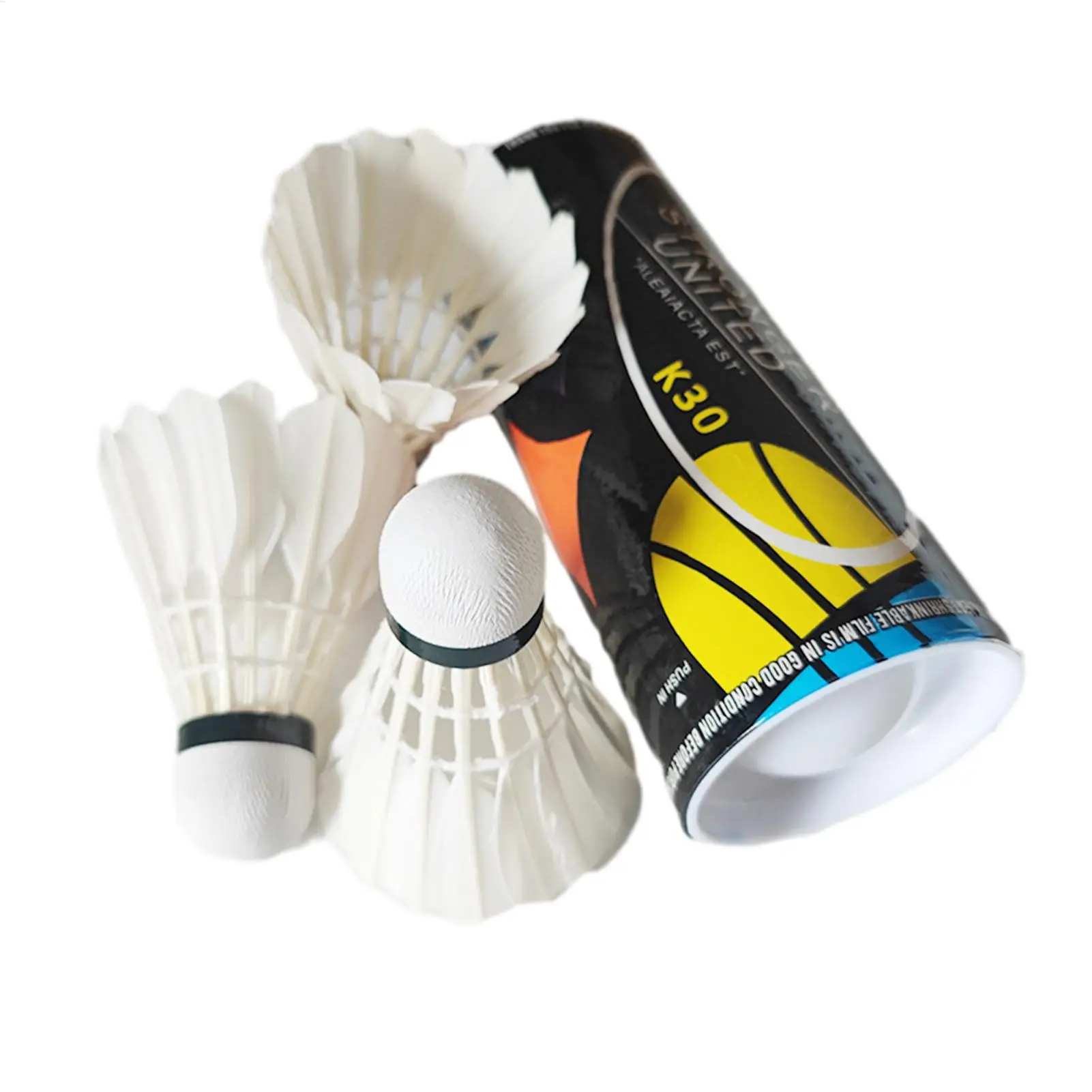 Badminton Federbälle 3 Stück Weiße Trainingsbälle Entenfeder Hochgeschwindigkeits-Federbälle Trainings-Sportzubehör
