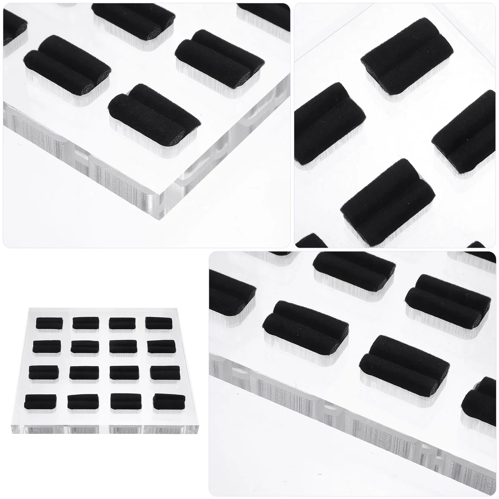

Ring Display Tray Jewelry Storage Organizer Holder For Rings Brooches Lined Scratch Resistant Durable Elegant Ring Holder