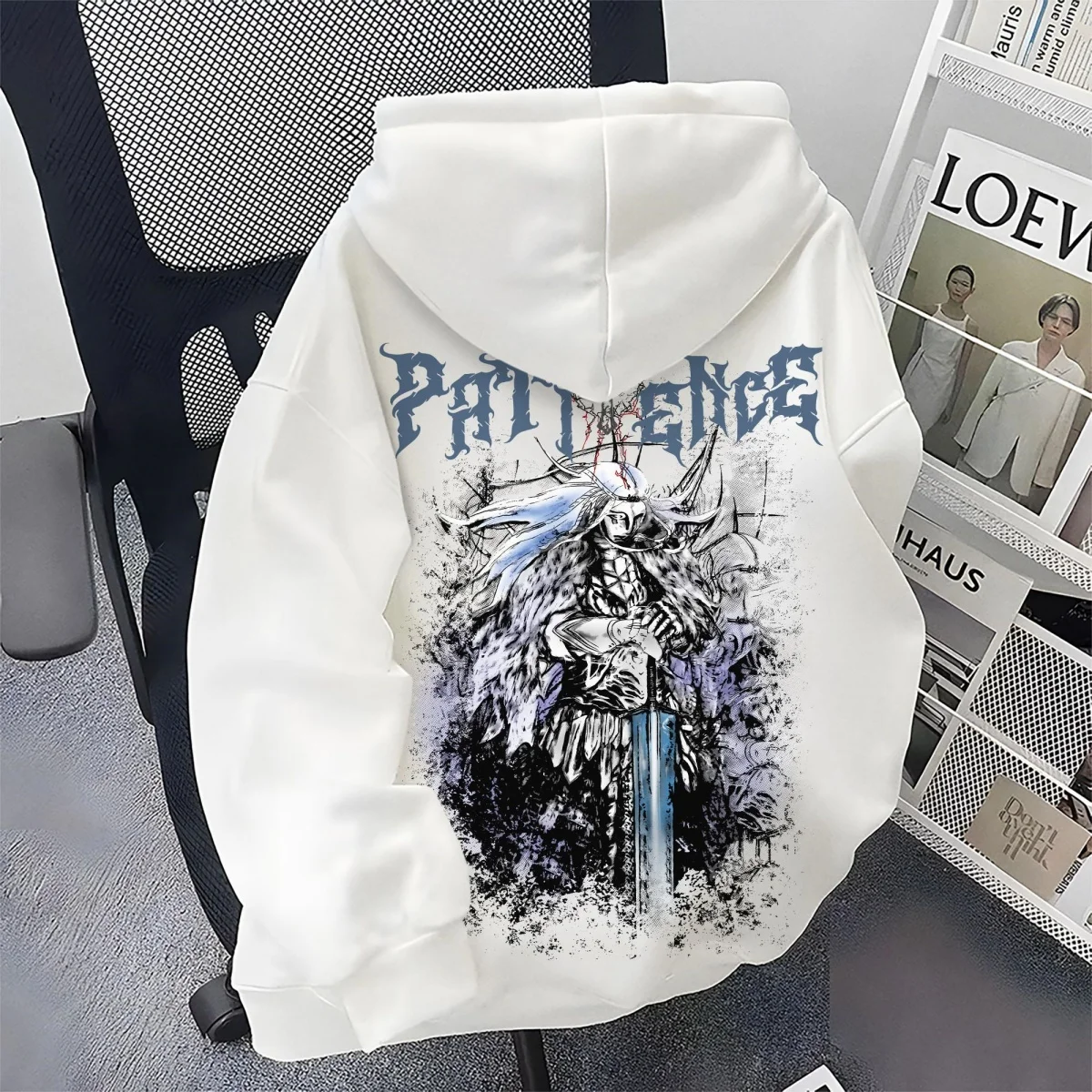 الثقيلة الأمريكية شارع العليا الاتجاه الظلام طباعة الرجال النساء مقنعين البلوز الخريف الشتاء اليومية في الهواء الطلق عادية فضفاض ملابس رياضية دافئة #4