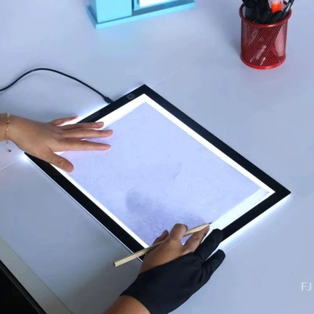 Practical A4 Electric Drawing Board USB Adjustable Brightness LED Drawing Board 3 Level Animation Drawing Pad Sketching