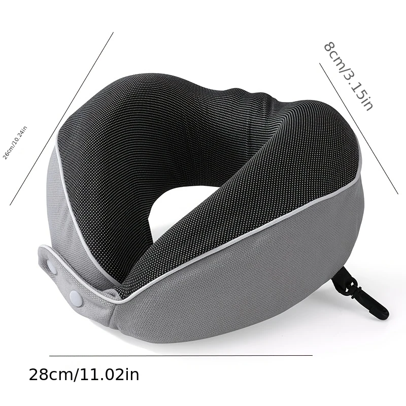 Travel Neck Pillow Car Neck Memory Foam Pillow U-Shaped Portable Auto Headrest Pillow Adjustable Traveling Sleeping Neck Pillow