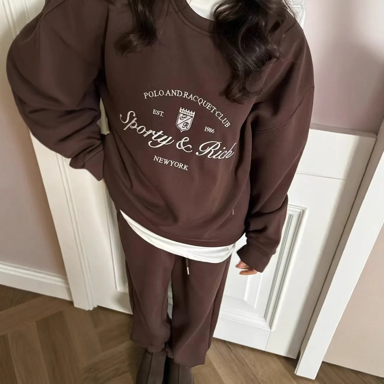 

American Letter Embroidered Hoodie 2025 New Top, Comfortable Versatile, Loose And Lazy Pullover For Women