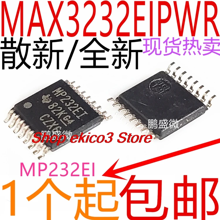 10pieces original Stock  / MAX3232EIPWR MP232EI TSSOP16  RS232