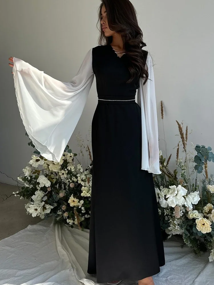 

Eid Party Dress Women Abaya Morocco Dresses Ramadan Butterfly Sleeve Vestidos Largo Abayas Kaftan Mesh Dubai Arab Long Robe 2024