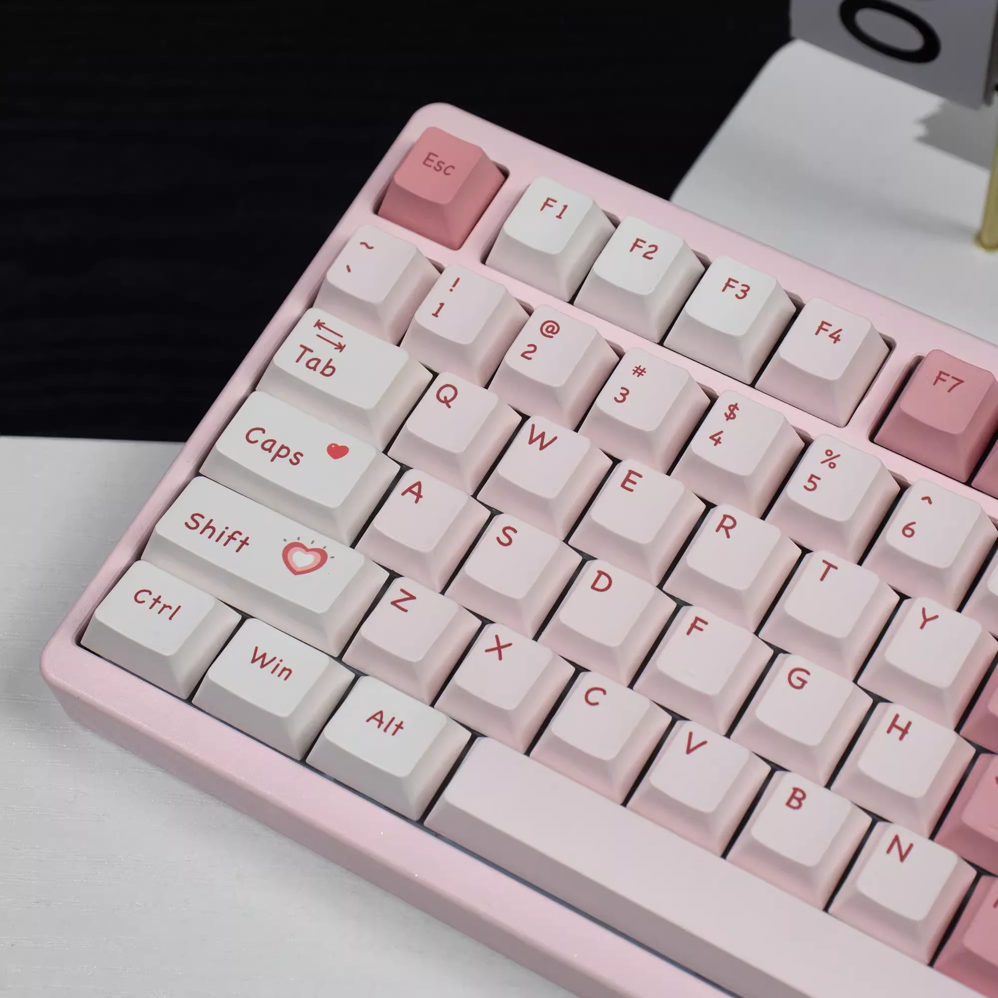 129Keys Pink Peach Keycaps DIY Cherry Profile PBT Key caps for Mechanical Keyboard Keycap Personalize Custom Key cap