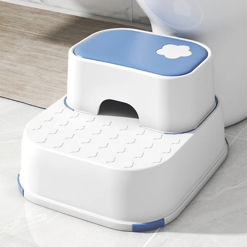 Double up 2 Step Stool for Kids, Anti-Slip Sturdy Toddler Two Step Stool for Toilet Potty Training, Bathroom, Kitchen