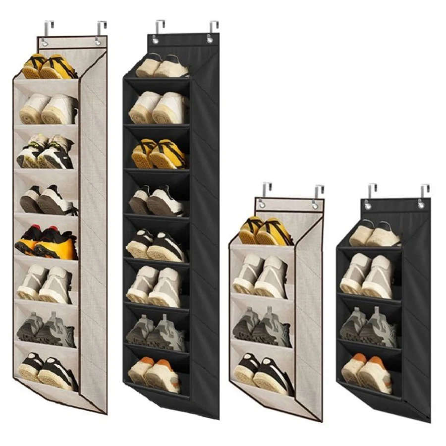 Shoe narrow model hanging bag on the door 4-layer 8-layer hanging dormitory and narrow door storage shoe rack