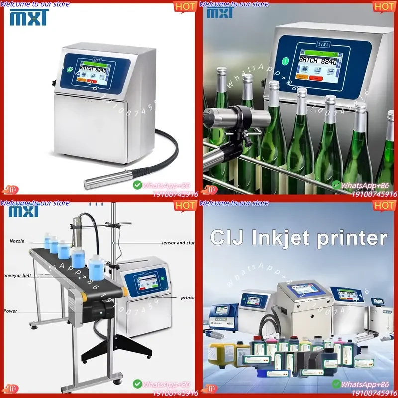 CE Certificate LINX 8840 New Industrial Automatic Solvent Ink CIJ Printer 62um Nozzle 600dpi High-Resolution Printing for