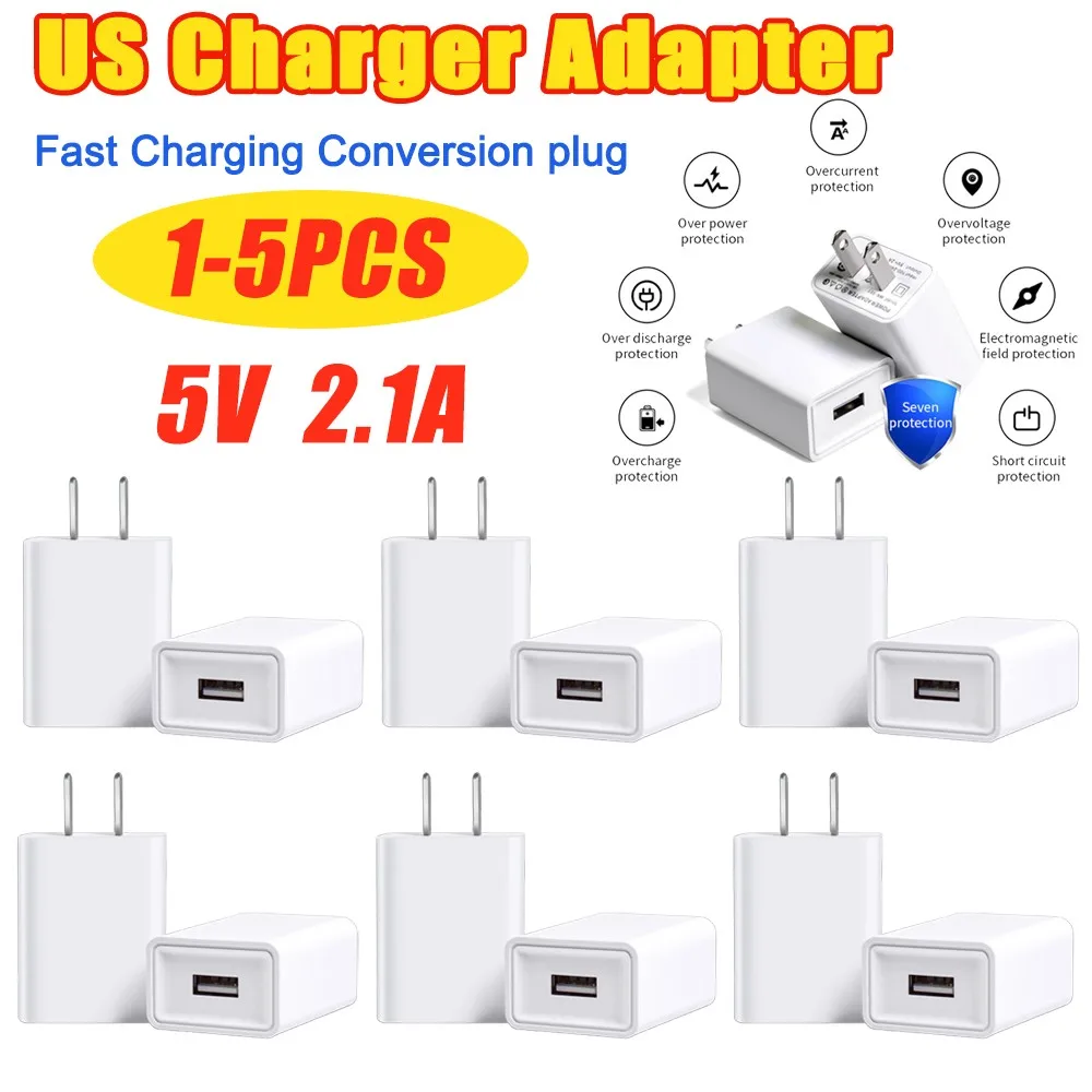 US Adapter 5V2A Fast Charging Conversion plug One USB Phone Charging Wall Charger Travel in USA Japan Thailand Canada Colombia