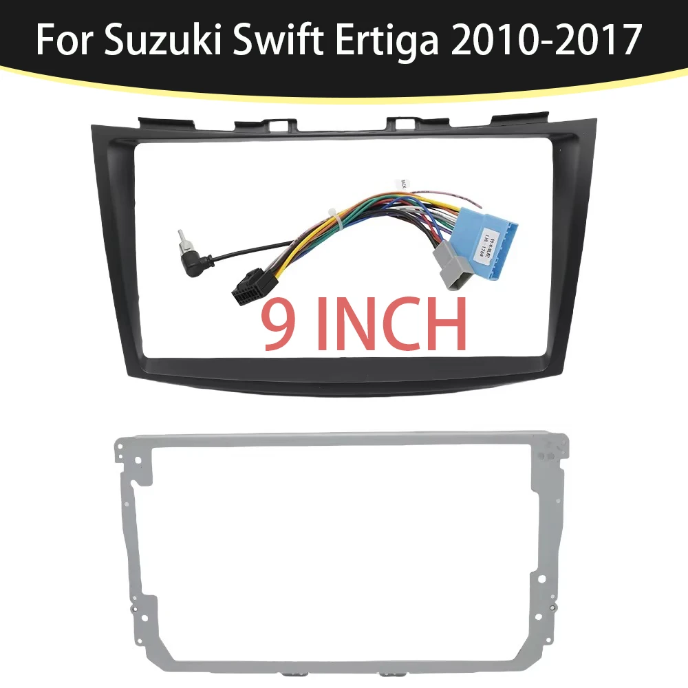 

9 Inch Car Frame Fascia Adapter Decoder Android Radio Dash Fitting Panel Kit For Suzuki Swift Ertiga 2012+