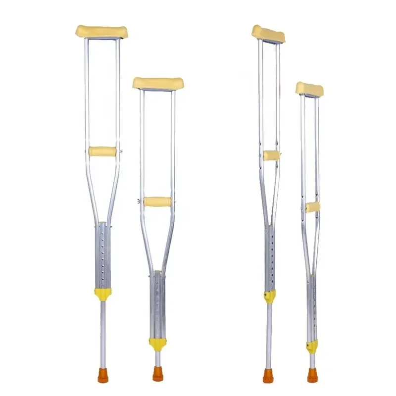 High quality adjustable height armpit aluminum alloy adult crutches can be customized