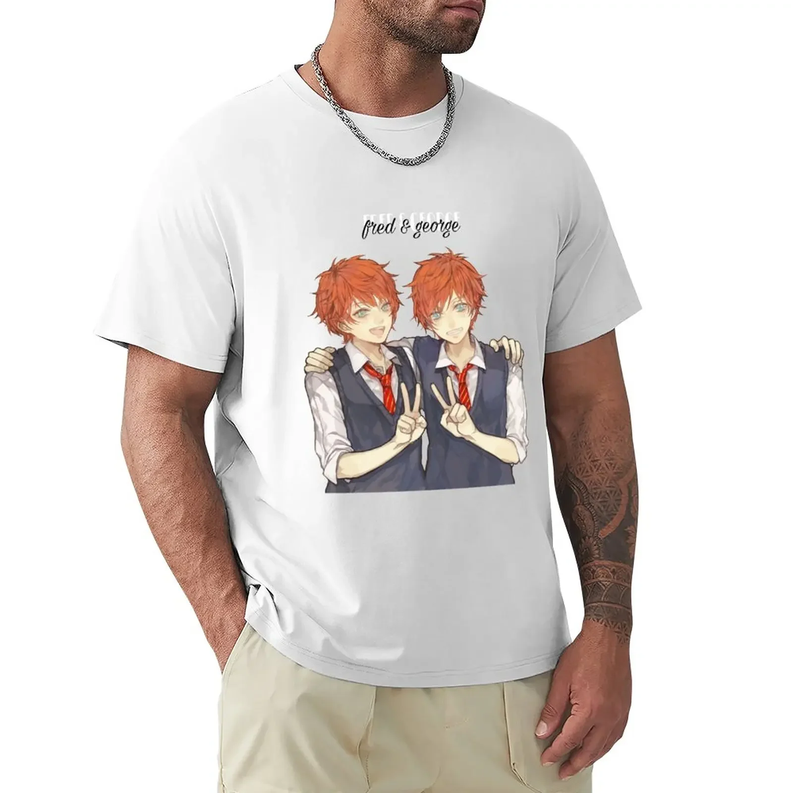 Fred and George Weasly T-Shirt graphic t shirts summer tops vintage clothes funny t shirts men