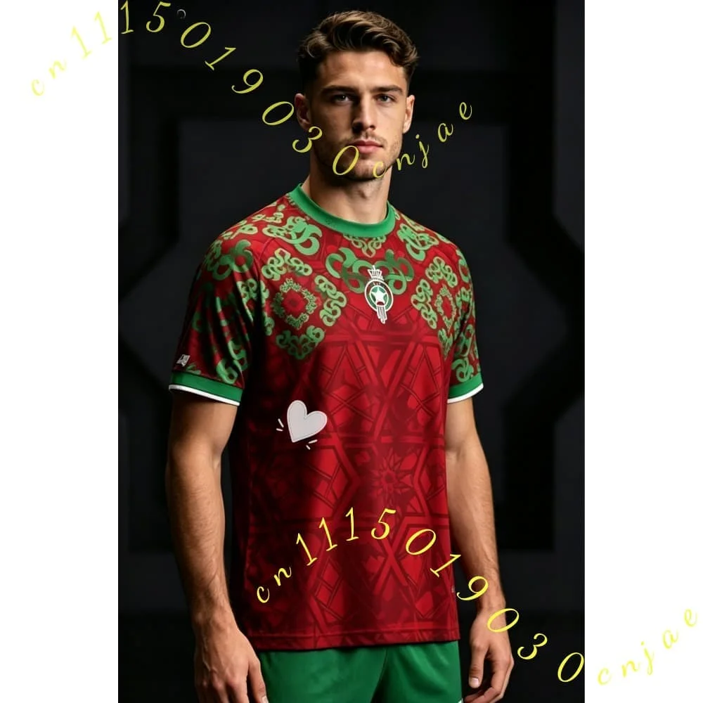 2026 Summer New Moroccan Traditional Football Jersey Sports Breathable Fashion Casual Style Special Edition for Football Fans 26