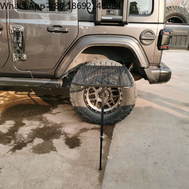Car tire table outdoor camping picnic folding table metal dining table off-road equipment