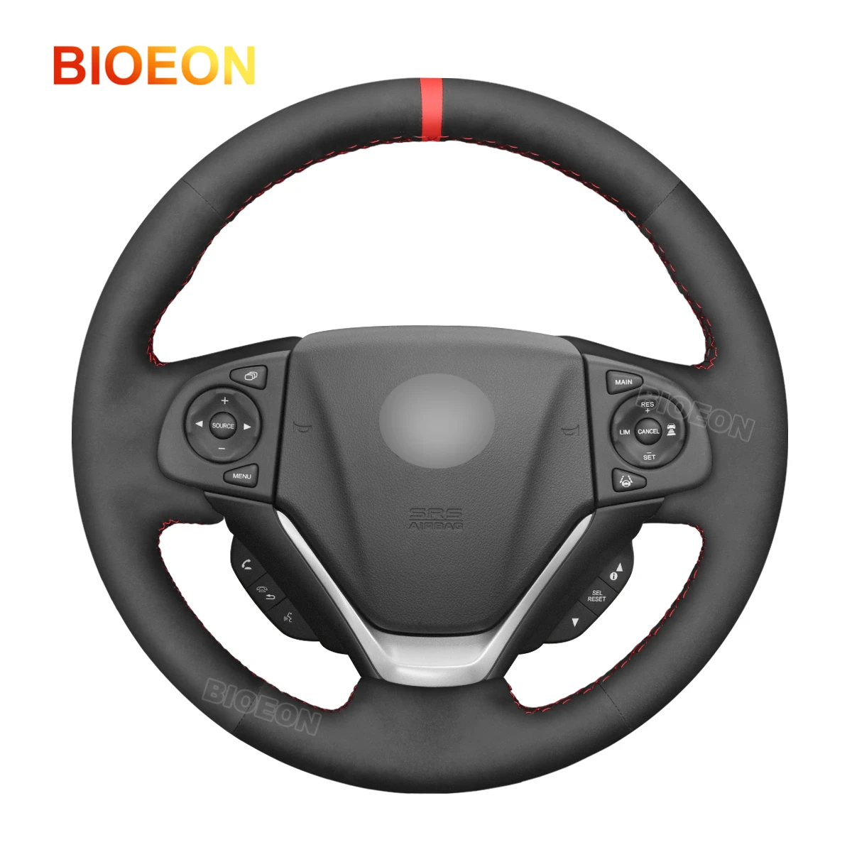 

Черный синтетический замшевый телефон Bioeon для Honda чехол рулевого колеса автомобиля CRV 2012-2018
