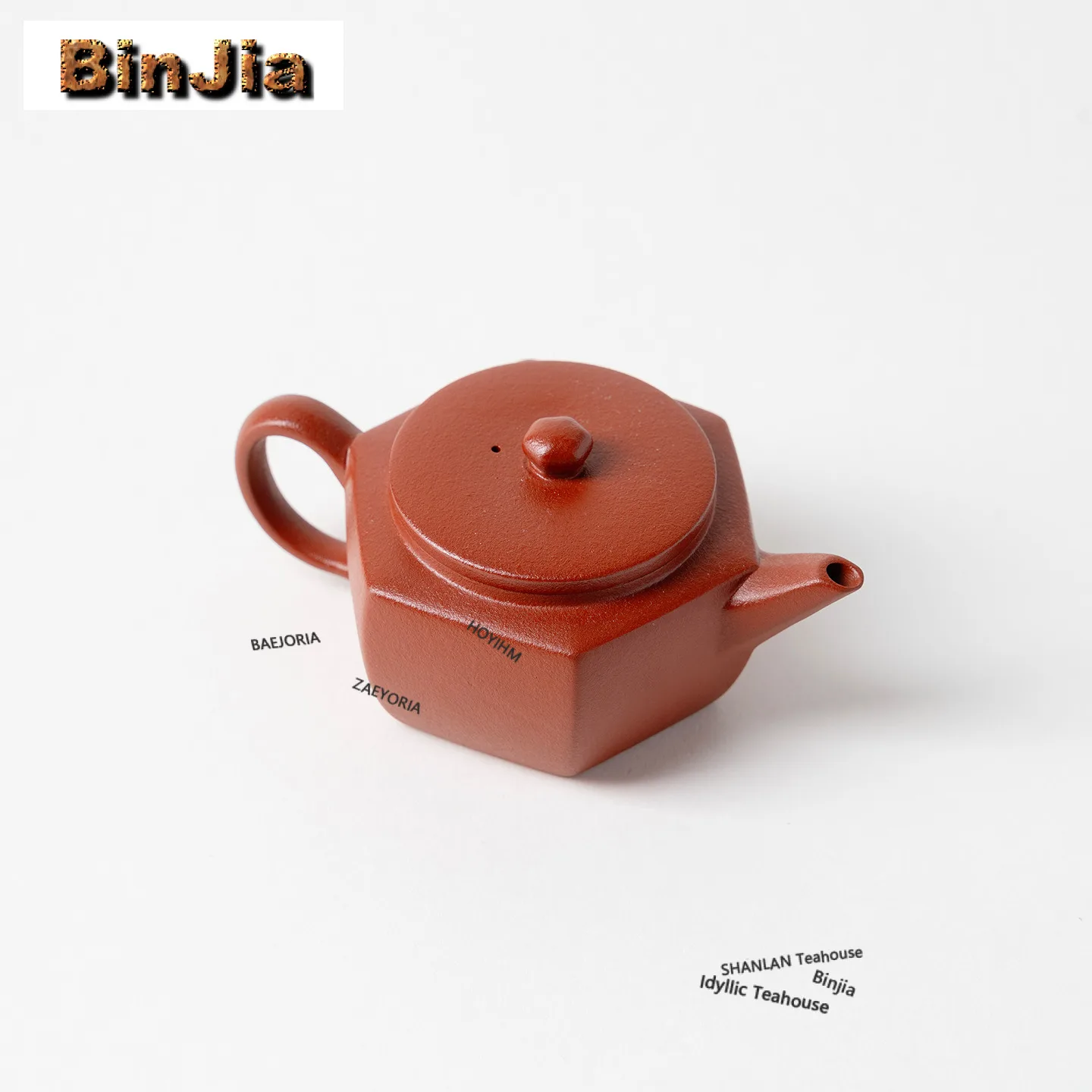 

110ml Purple Clay Zhu Mud Octagonal Teapot Boutique Tea Infuser Pot Tea Making Kettle With Ball Hole Green Tea Tea Items Craft