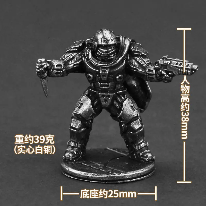 Future Technology Cyberpunk Style Metal Model Warring Warrior Armor Samurai Statuette Figure DIY Ornament Gifts