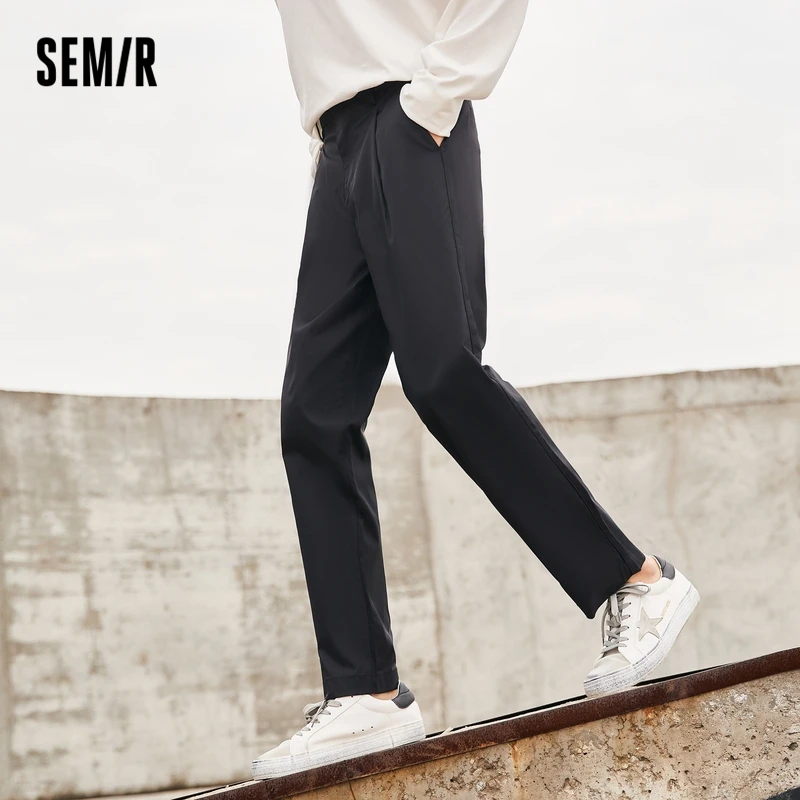 Semir-Pantalones informales para hombre, pantalón holgado de rábano, estilo Retro de Hong Kong, pantalones cónicos juveniles y guapos, Primavera, 2024