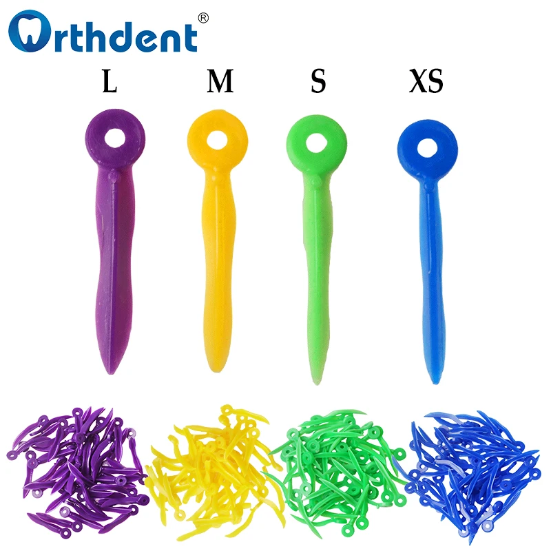 200Pcs/Box Disposable Dental Wedges Tooth Gap Wedge with End Circular Holes Plastic Dentist Oral Care Accessories 4Sizes