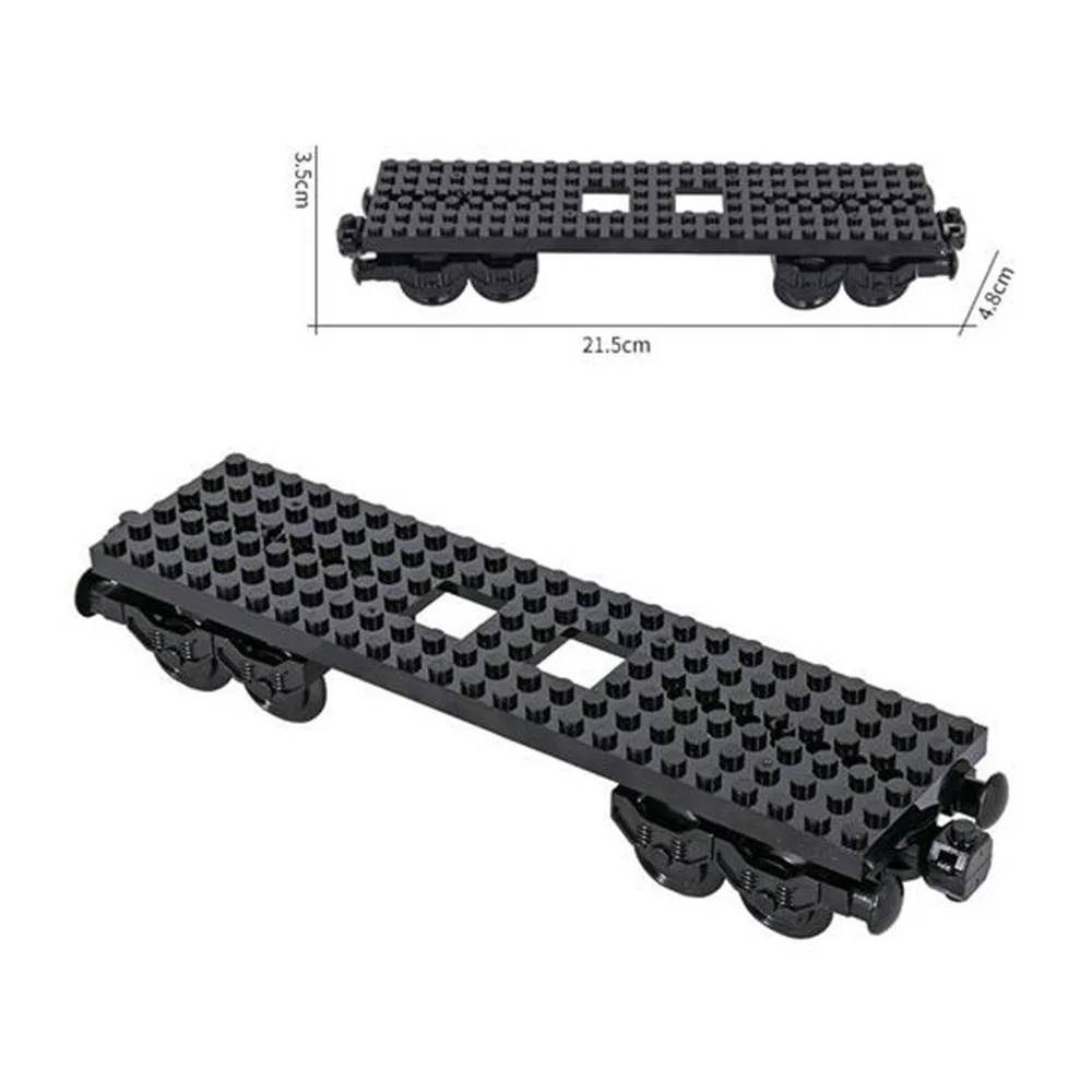 4PCS Train Base Plate Technology Building Blocks Parts Train Wheels/Carriage Support Assembly MOC Bricks DIY Toys Accessories